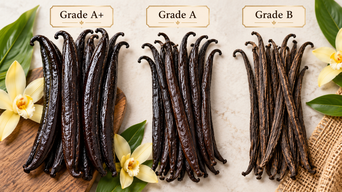 Grade A+, A and Grade B Vanilla Beans: What’s the Difference?