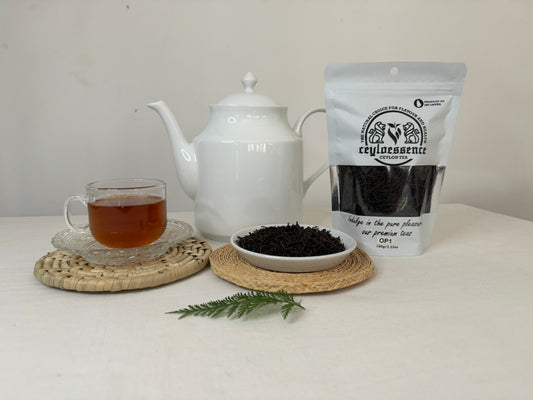Original Ceylon Black Tea OP1 (Orange Pekoe 1 ) 100% Best Quality Pure Natural Loose Leaf 100g Packet